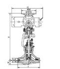 Ductile Cast Iron aktuator listrik katup, Globe katup J961Y DN65