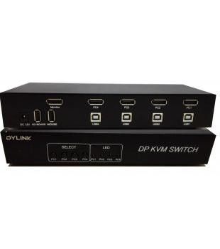 Harga yang bagus B Perempuan 3840x2160 USB KVM Switch SW1401DP 4 Port on line