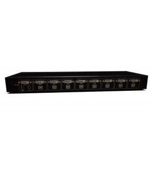 Harga yang bagus 8 Port Wanita DVI KVM Switch SW1801D Rack Mount KVM Switch on line