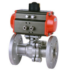 Harga yang bagus Flange 8bar Pneumatic Ball Valve 4.0MPa RQ4P1FP16-Q Dengan WCB Actautor on line