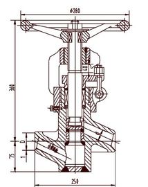 Harga yang bagus Carbon Steel Electric Valve Actuator, Globe katup J61Y DN40 ~ DN50 on line