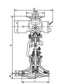 Harga yang bagus Ductile Cast Iron aktuator listrik katup, Globe katup J961Y DN65 on line