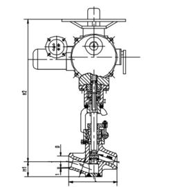 Harga yang bagus Integral mati penempaan pembangkit Valve, aktuator listrik J961Y DN40 DN50 on line