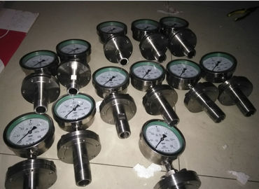 Harga yang bagus Stainless steel korosi proof diafragma pressure gauge flang type YTP -100F on line