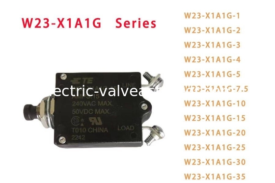 Harga yang bagus 1pole 7.5A Panel Mount Thermal Circuit Breaker Dengan Push Pull Actuator W23-X1A1G-7.5 on line
