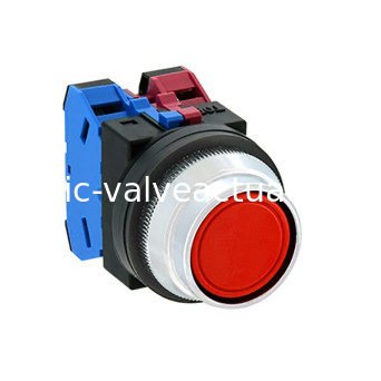 Harga yang bagus ABN2F11R 1NO Struktur kontak Tekan tombol Switch φ30 Ukuran lubang pemasangan dengan pencahayaan merah on line