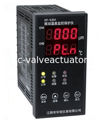 Harga yang bagus Hua Heng HY-V201 Vibration and Temperature Monitor dengan Amplitudo 0-500 μm 4-20mA Output Current dan LED Display untuk penggunaan industri on line