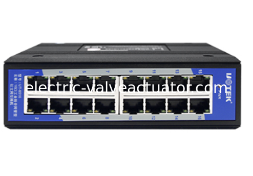 Harga yang bagus UOTEKUT-6516 16-Port Sakelar Ethernet Industri Tidak Terkelola 10/100M DIN-Rail Sakelar Jaringan Suhu Lebar on line