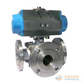 Harga yang bagus Pembangkit tenaga listrik kecil Three-Way Ball Valve dengan pneumatik aktuator on line
