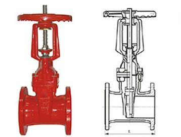 Harga yang bagus Ulet besi cor RRHX naik batang tangguh duduk gate valve untuk perlindungan kebakaran API 598 on line