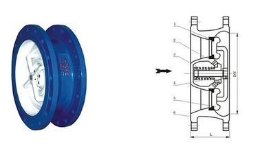 API 598 SCVX keheningan check valve GG25 tubuh diameter 300-1200mm untuk Pompa Bak Penampung